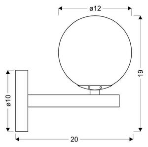 Vägglampa KAMA 1xG9/28W/230V svart