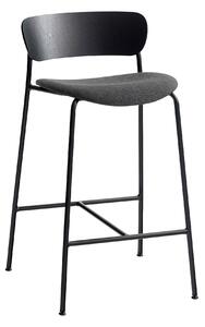 &Tradition - Pavilion AV8, Black Lacquered Oak, Fabric cat.2, Fiord 971 - Barstolar - Anderssen & Voll - Metall/Trä