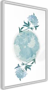 Inramad Poster / Tavla - World in Shades of Blue - 30x45 Guldram