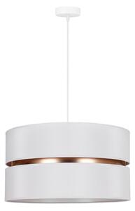 Duolla - Ljuskrona med textilsladd DUO 1xE27/15W/230V diameter 40 cm vit/guld