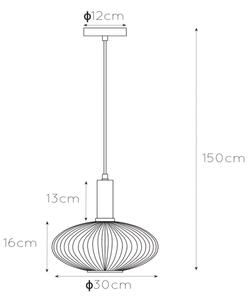 Lucide 45386/30/33 - Ljuskrona med upphängningsrem MALOTO 1xE27/40W/230V diameter 30 cm grön