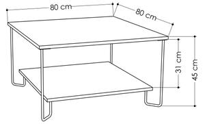 Soffbord MARBO 45x80 cm grå