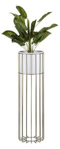 Blomkruka av metall LOFT 70x20 cm guld/vit