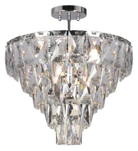 Pendelkrona CHELSEA 6xE14/40W/230V diameter 50 cm skinande krom