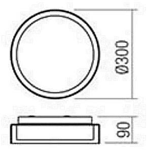 Redo 01-1453 - LED taklampa för badrum NAJI LED/12W/230V IP44