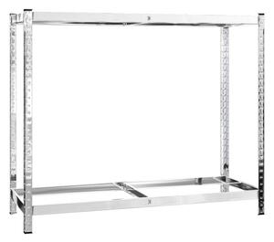 BeBasic Däckställ 2 hyllplan silver 110x40x110 cm stål -