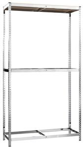 BeBasic Däckställ 2 hyllplan silver 110x40x180 cm stål -