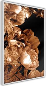 Inramad Poster / Tavla - Summer Flowers in Sepia - 30x45 Guldram