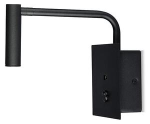 LED Flexibel vägglampa with USB port LED/3W/230V