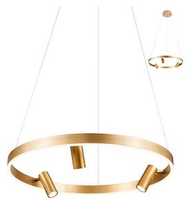 Redo 01-2490 - LED ljuskrona med textilsladd SUMMIT LED/38W/230V CRI 90 guld