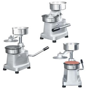 Hamburgerpress med 500 pappersark aluminium 13 cm - Silver