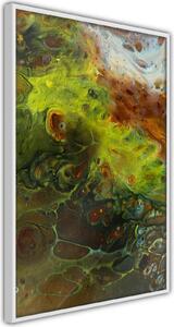 Inramad Poster / Tavla - Turbulent Green - 40x60 Guldram