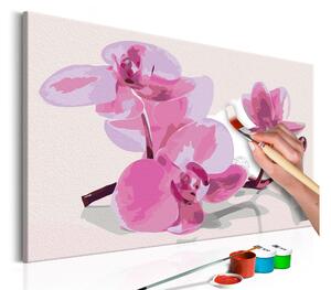 GÖR-DET-SJÄLV Målningar Orchid Flowers 60x40 cm - Artgeist sp. z o. o