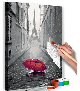 GÖR-DET-SJÄLV Målningar Paris Red Umbrella 40x60 cm - Artgeist sp. z o. o