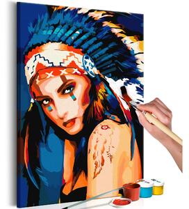 GÖR-DET-SJÄLV Målningar Native American Girl 40x60 cm - Artgeist sp. z o. o