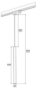 Argon 4330 - LED Ljuskrona med snöre för skensystem ELBRUS LED/4,5W/230V vit