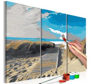 GÖR-DET-SJÄLV Målningar Beach Blue Sky 60x40 cm - Artgeist sp. z o. o