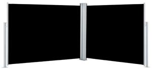 Infällbar sidomarkis svart 140x1000 cm
