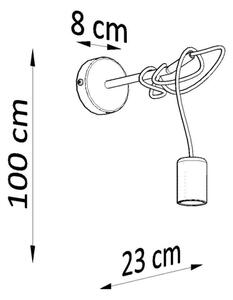 Sollux SL.0373 - Väggbelysning EDISON 1xE27/60W/230V svart