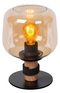 Lucide 45508/01/62 - Bordslampa ILONA 1xE27/40W/230V svart/beige