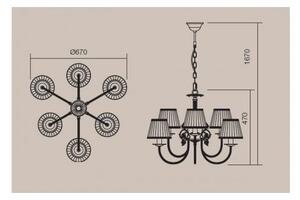 Incanti 02-658 - Ljuskrona på kedja ILARIA 6xE14/28W/230V