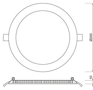 APLED - Infälld LED badrumsbelysning RONDO LED/18W/230V IP41 240 mm