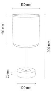 Spot-Belysning 7017400911549 - Bordslampa BENITA 1xE27/60W/230V ek