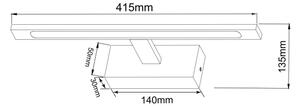 Zuma Line W89443-12W-BK - LED spegelbelysning ALTER LED/12W/230V IP44 svart