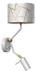 Vägglampa ZIGGY 1xE27/40W/230V + 1xGU10/MR11/7W vit /gyllene