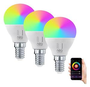 Immax NEO - KIT 3xLED RGB+CCT Ljusreglerad glödlampa E14/6W/230V 2700-6500K Wi-Fi Tuya