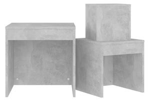 Satsbord 3 st betonggrå spånskiva - Grå