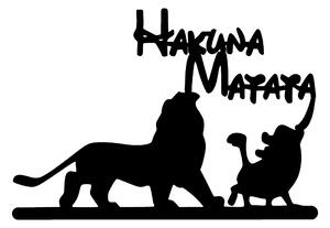 HAKUNA MATATA LION AND PIGGY Väggdekor Svart -