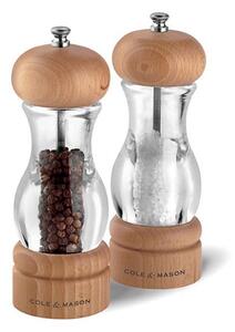 Cole&Mason - Set med saltkvarn och pepparkvarn BEECH 2 delar bok 16,5 cm