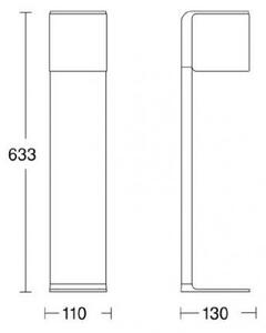 Steinel 055479 - LED Utomhuslampa med sensor CUBO LED/9,5W/230V IP44