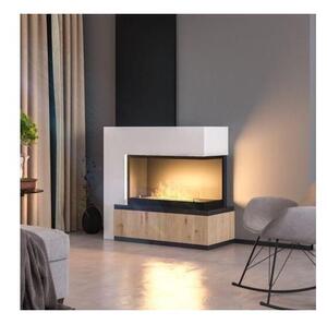 InFire - Corner BIO fireplace 80x45 cm 3,5kW svart