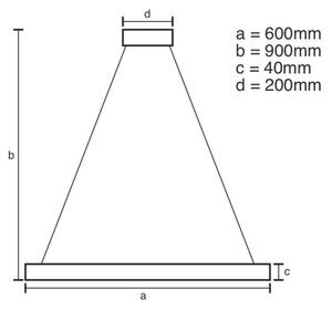 LED ljusreglerad ljuskrona på snöre LED/42W/230V 3000-6500K + fjärrkontroll