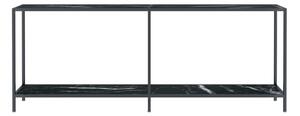 Konsolbord svart 200x35x75,5 cm härdat glas - Svart