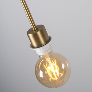 Modern hängande lampa brons med skugga 45 cm vit - Combi 1