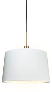 Modern hängande lampa brons med skugga 45 cm vit - Combi 1