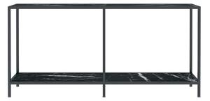 Konsolbord svart 160x35x75,5 cm härdat glas - Svart