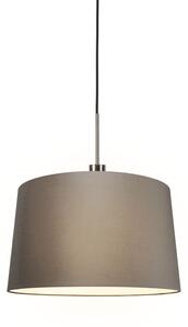 Modern hängande lampstål med skugga 45 cm taupe - Combi 1