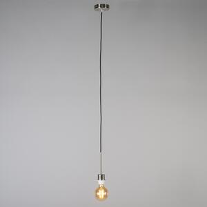 Modernt hängande lampstål med skugga 45 cm svart - Combi 1