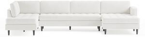 KOMEZ Soffa m. Divan och Schäslong 6-sits Vit -