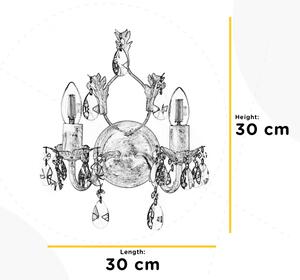 ONLI - Vägglampa TERESA 2xE14/6W/230V brons