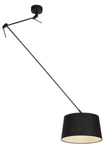 Hängande lampa med linneskärm svart 35 cm - Blitz I svart