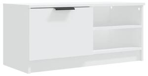 Tv-bänk vit 80x35x36,5 cm konstruerat trä