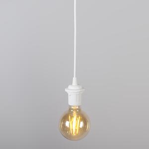 Modern hängande lampa vit med svart skugga 45 cm - Pendel