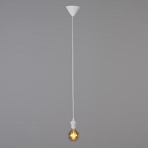 Modern hängande lampa vit med svart skugga 45 cm - Pendel