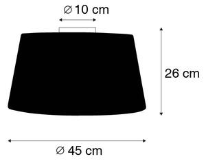 Modern taklampa mattvit med svart skugga 45 cm - Combi