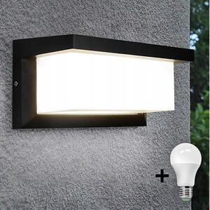 Utomhus LED belysning med glödlampa med skymningssensor NEELY 1xE27/9W/230V IP54